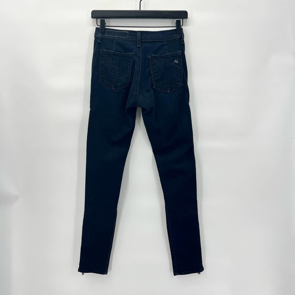 Rag & Bone Zipper Side Skinny Jeans size 25 Midnight Blue W18621382 - Picture 3 of 9